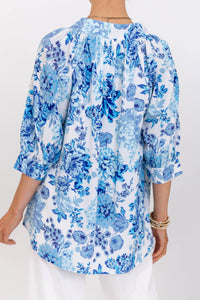 True Self Light Blue Floral Blouse