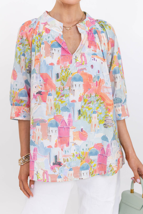 True Self Pink Toile Blouse