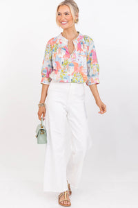 True Self Pink Toile Blouse