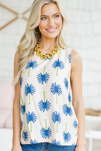 Keep Watch Blue Printed Blouse