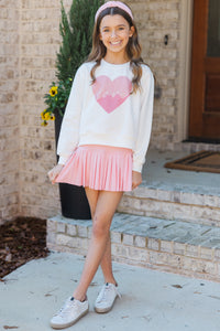 Girls: With Love White Graphic Sweatshirt