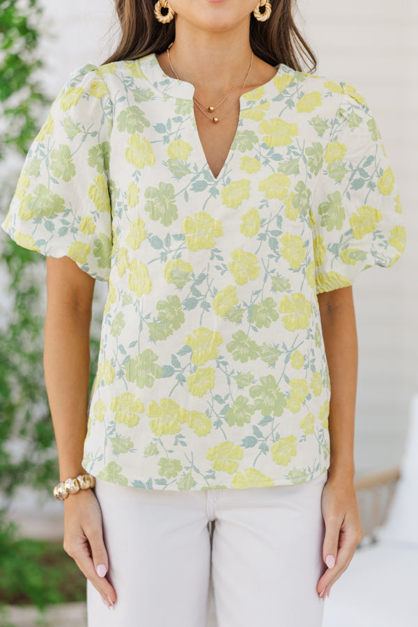 The Striking Yellow Floral Blouse