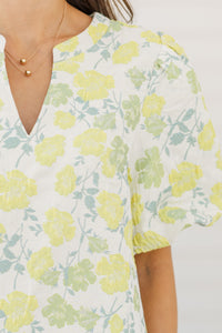 The Striking Yellow Floral Blouse