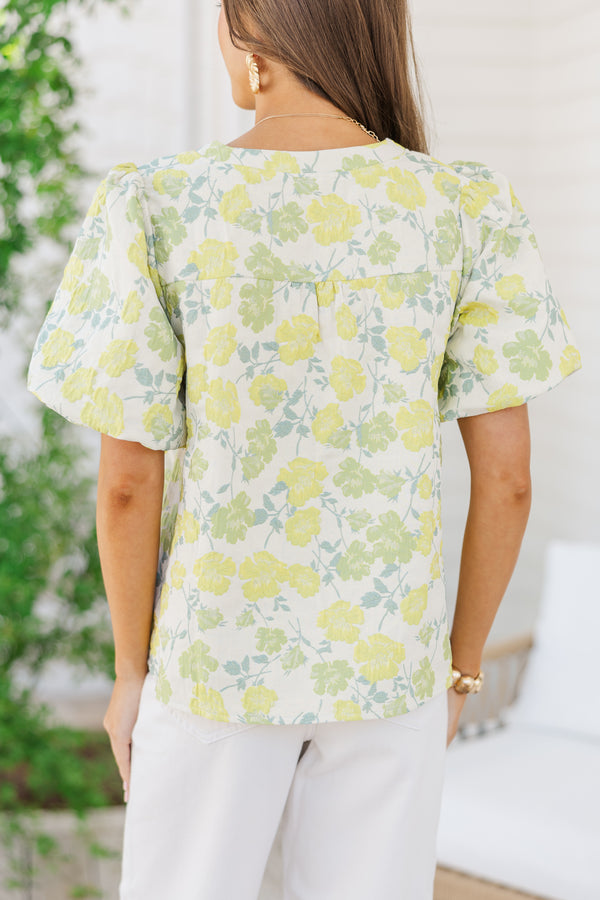 The Striking Yellow Floral Blouse