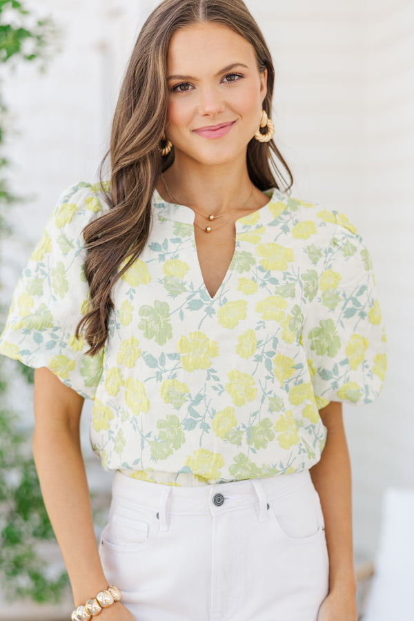 The Striking Yellow Floral Blouse