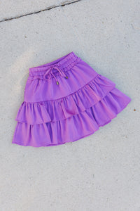 Girls: Take The Leap Purple Satin Skort