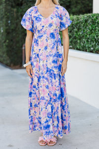 Lead The Way Purple Abstract Maxi Dress