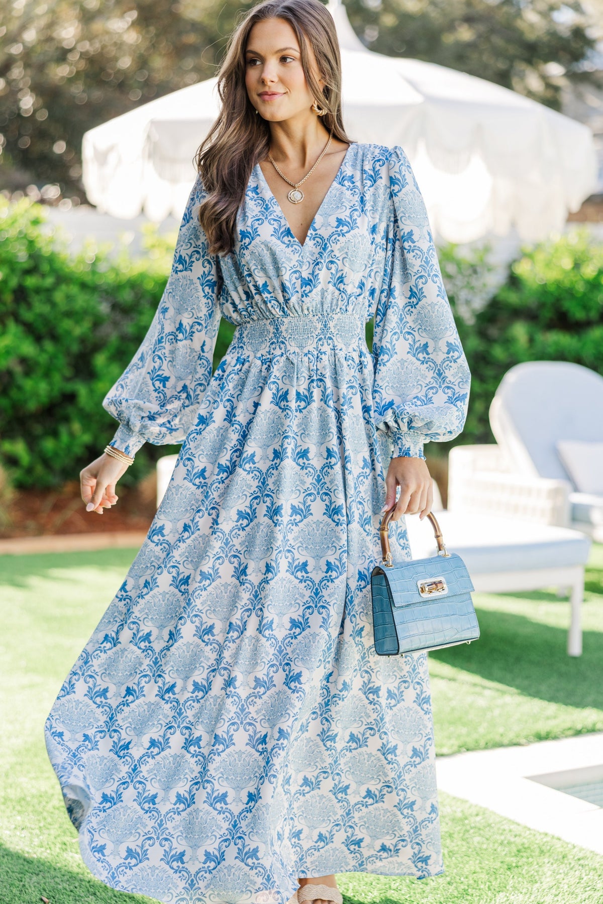Just Imagine It Blue Paisley Maxi Dress – Shop the Mint