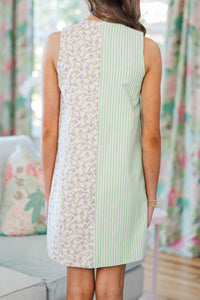 Girls: The Layla Sage Green Floral Dress