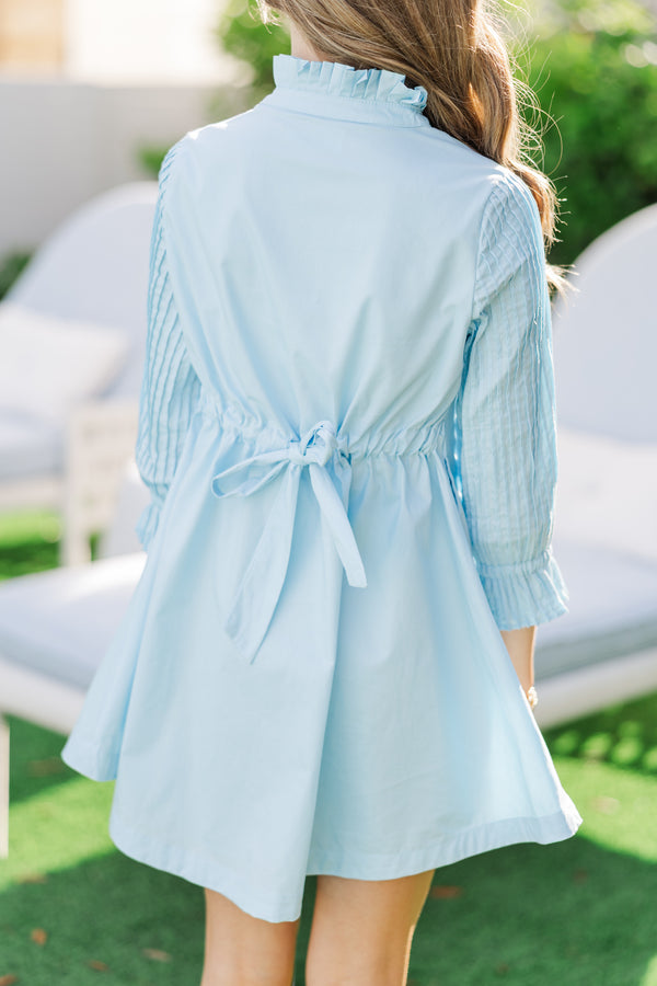 Girls: Under The Stars Light Blue Tie Back Dress Shop the Mint Girls: Under The Stars Light Blue Tie Back Dress Shop the Mint
