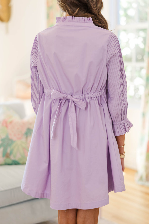 Girls: Under The Stars Lavender Tie Back Dress