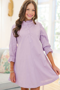 Girls: Under The Stars Lavender Tie Back Dress