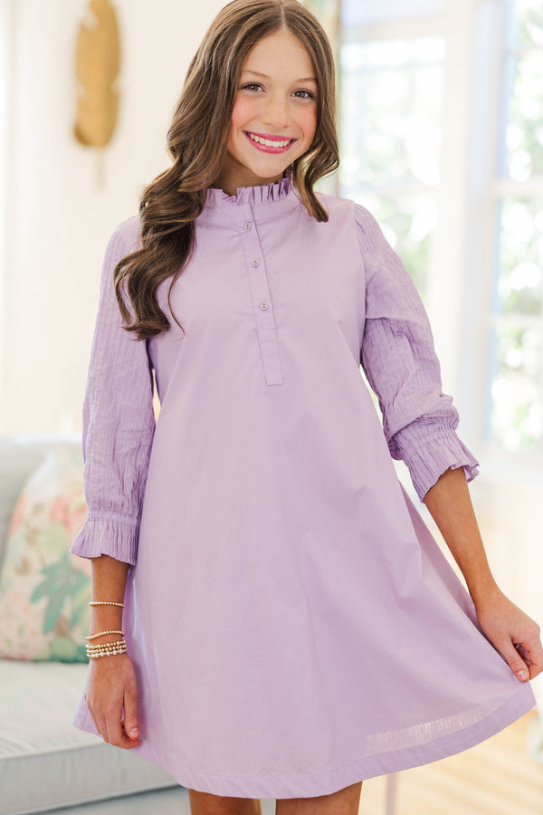 Girls: Under The Stars Lavender Tie Back Dress