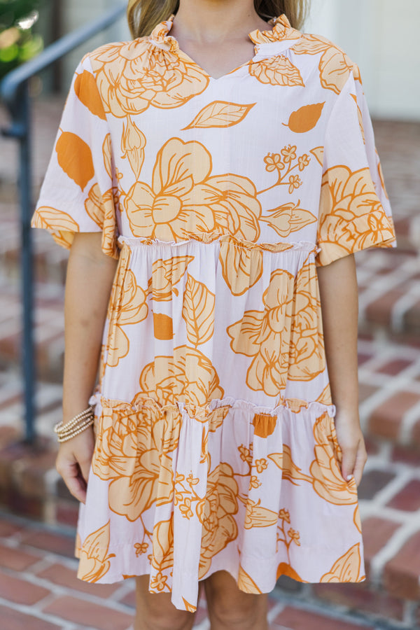 Girls: The Stephanie Mustard Yellow Floral Dress – Shop the Mint