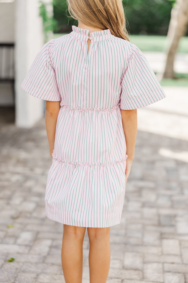 Girls: The Stephanie Pink/Green Stripe Dress, (7/8) - The Mint Julep Boutique | Women's Boutique Clothing Girls: The Stephanie Pink/Green Stripe Dress, (7/8) - The Mint Julep Boutique | Women's Boutique Clothing