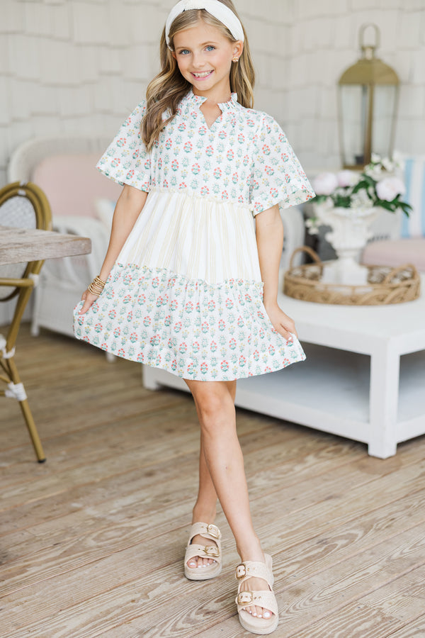 Girls The Stephanie Yellow Mixed Print Dress Shop The Mint girls-the-stephanie-yellow-mixed-print-dress-shop-the-mint