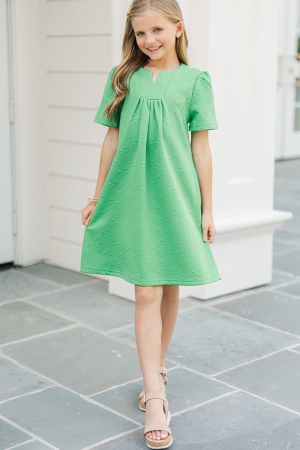 Girls: Nice To See You Kelly Green Textured Dress Shop the Mint Girls: Nice To See You Kelly Green Textured Dress Shop the Mint