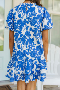Girls: Get What You Love Blue Floral Dress