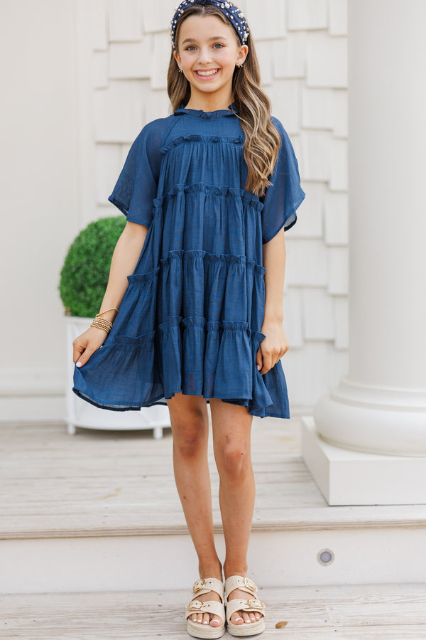 Girls: Where It All Begins Navy Blue Babydoll Dress Shop the Mint Girls: Where It All Begins Navy Blue Babydoll Dress Shop the Mint