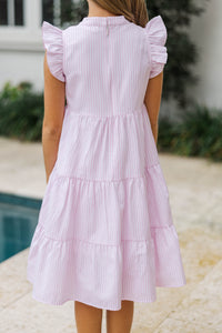 Girls: Make It Your Own Pink Striped Midi Dress