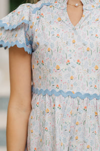 Girls: Come For It Blush Pink Ditsy Floral Babydoll Dress