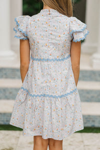 Girls: Come For It Blush Pink Ditsy Floral Babydoll Dress