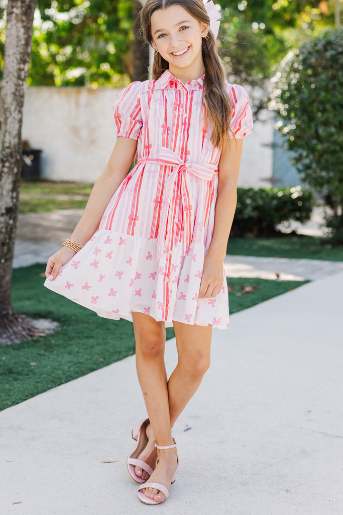 Girls: The Bianca Pink Bow Dress  Shop the Mint