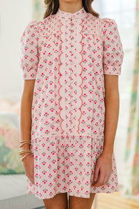 Girls: The Margo Pink Medallion Dress