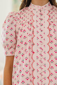 Girls: The Margo Pink Medallion Dress