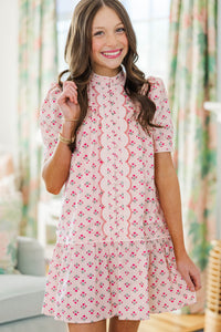 Girls: The Margo Pink Medallion Dress