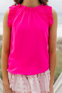 Girls: The Maisie Fuchsia Pink Top