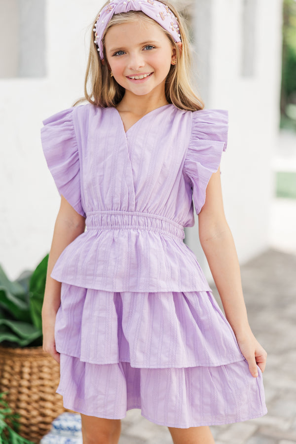 Girls: Find Yourself Lavender Lace Dress