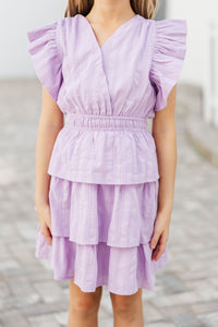 Girls: Find Yourself Lavender Lace Dress