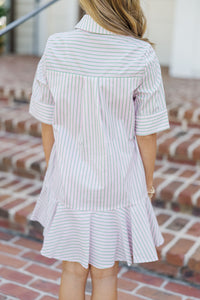 Girls: The Sally Pink Striped Dress