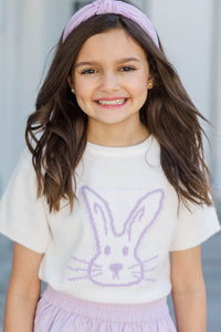 Girls: The Hannah Cream Bunny Sweater