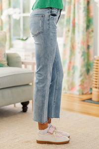 Girls: Feeling Your Best Light Wash Straight Leg Jeans