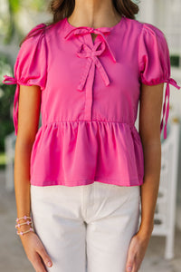 Girls: The Oaklynn Pink Blouse