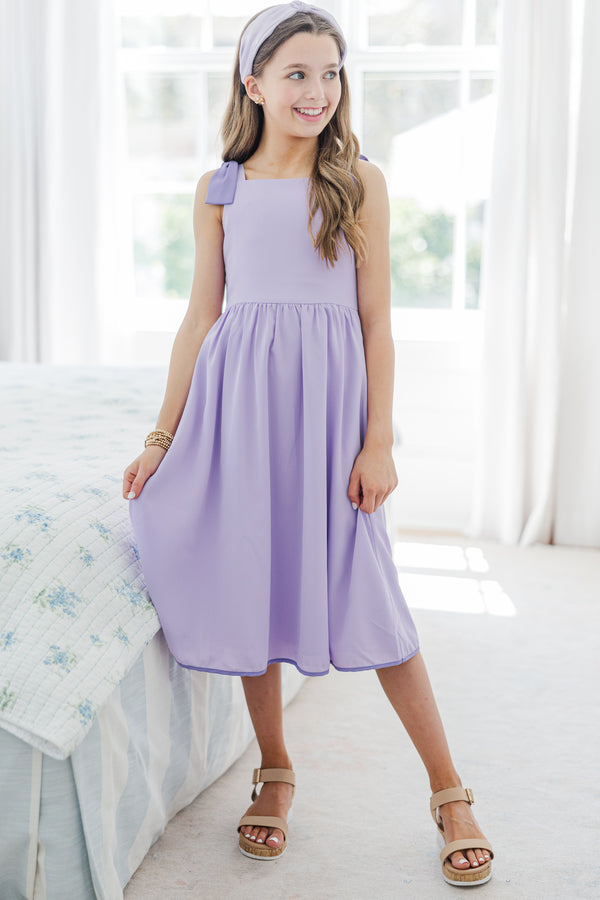 lavender midi dress Floral Embroidered - All Dresses Sheath shape that follows the bodys lines Lilac Lineage ~ Hearthside Midi