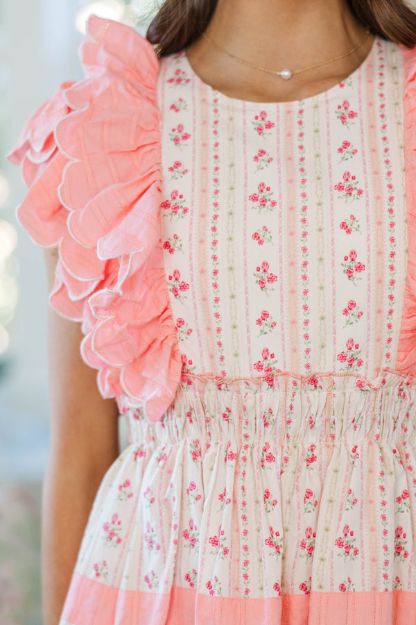 Girls: The Emma Lynne Pink Floral Dress