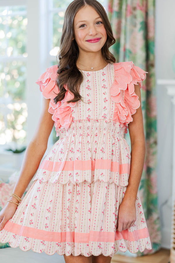 Girls: The Emma Lynne Pink Floral Dress