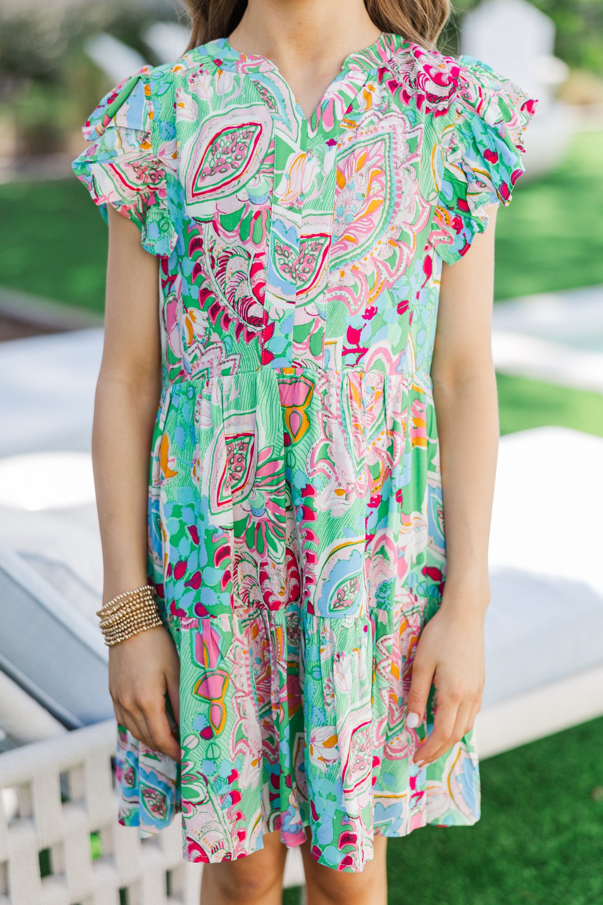 green emerald velvet dress Midi Dress with Puff Sleeves and Tiered Skirt in Olive with Pink – Giddy Up  Glamour Boutique
