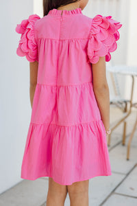 Girls: The Holland Pink Scalloped Dress