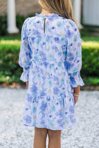 Girls: All About It Purple Floral Babydoll Dress