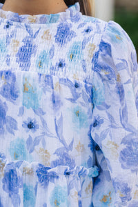 Girls: All About It Purple Floral Babydoll Dress