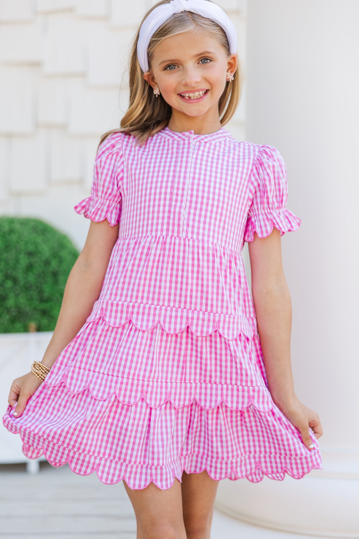 Girls: Perfectly Paired Pink Gingham Dress – Shop the Mint