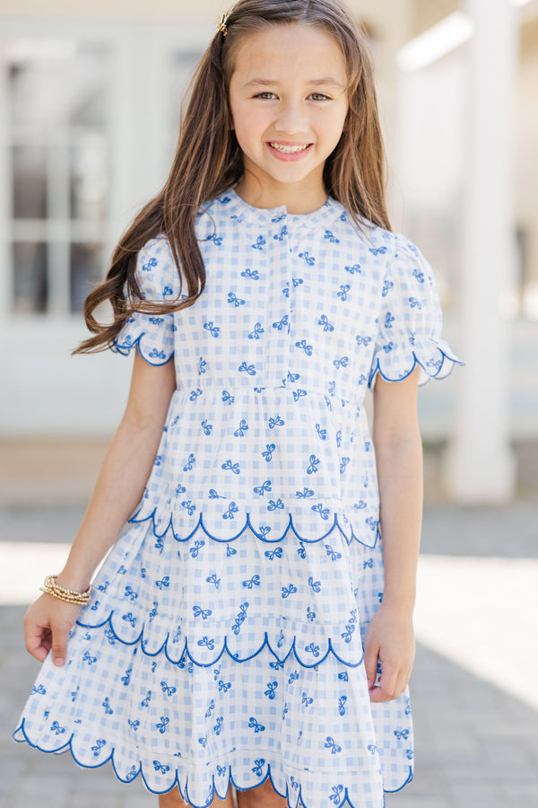 Girls: Perfectly Paired Blue Gingham Dress Shop the Mint Girls: Perfectly Paired Blue Gingham Dress Shop the Mint
