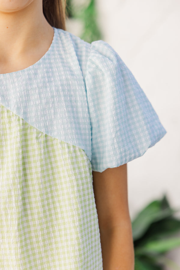 Girls: The Willow Green Gingham Babydoll Dress, (12/14) - The Mint Julep Boutique | Women's Boutique Clothing Girls: The Willow Green Gingham Babydoll Dress, (12/14) - The Mint Julep Boutique | Women's Boutique Clothing