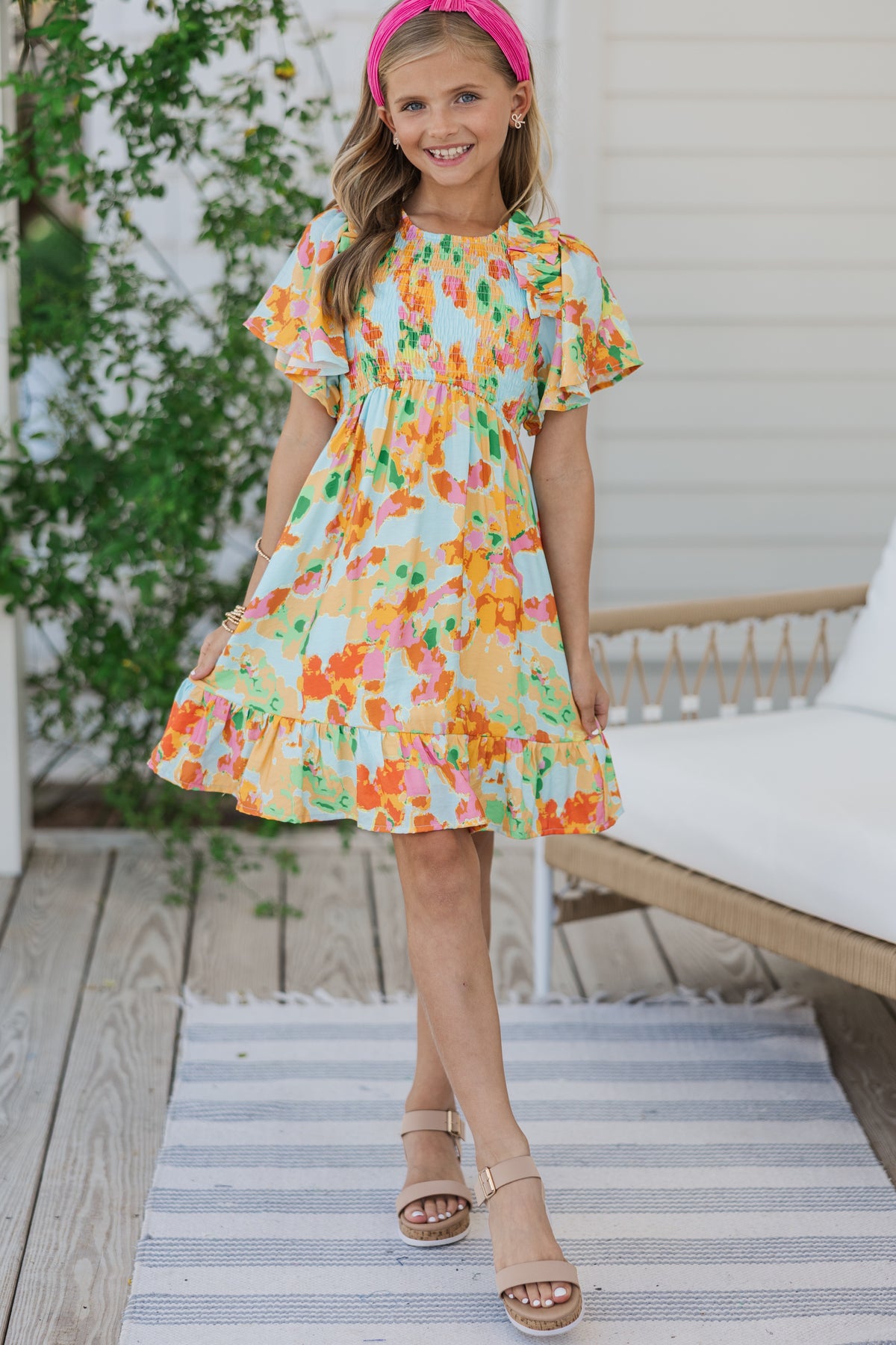 Girls: Find Your Way Mint Abstract Dress – Shop the Mint