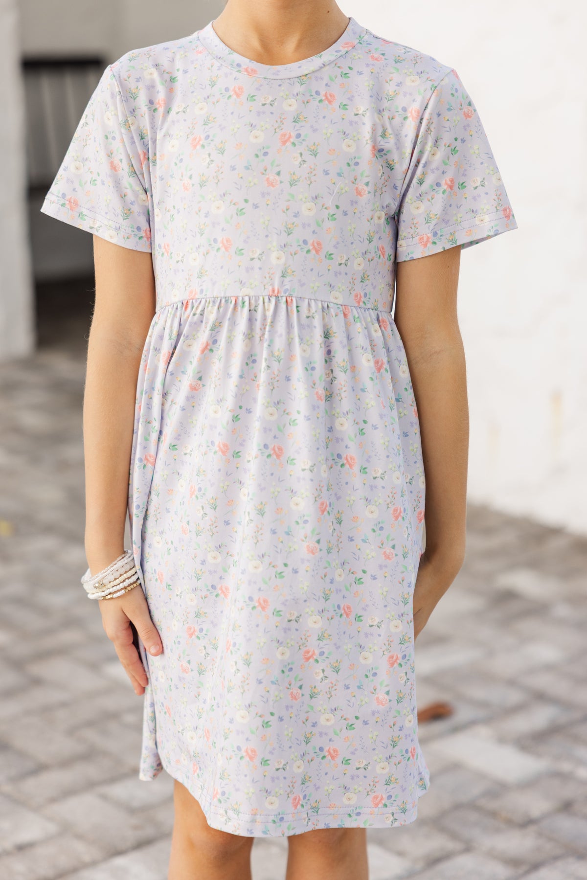 Girls: Happy Days Light Blue Ditsy Floral Babydoll Dress – Shop the Mint