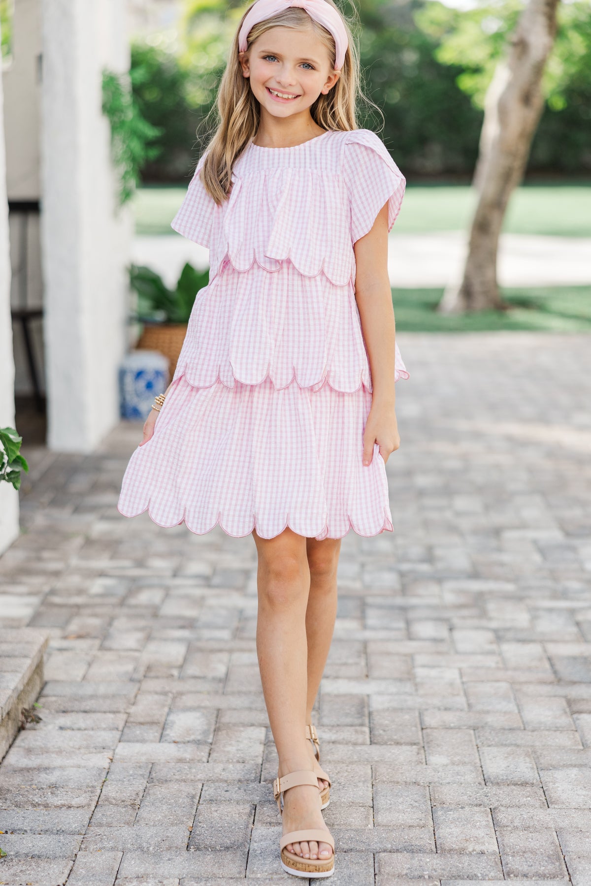 Endie Dress - Pink Gingham